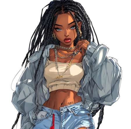 Pour jeune femme Black